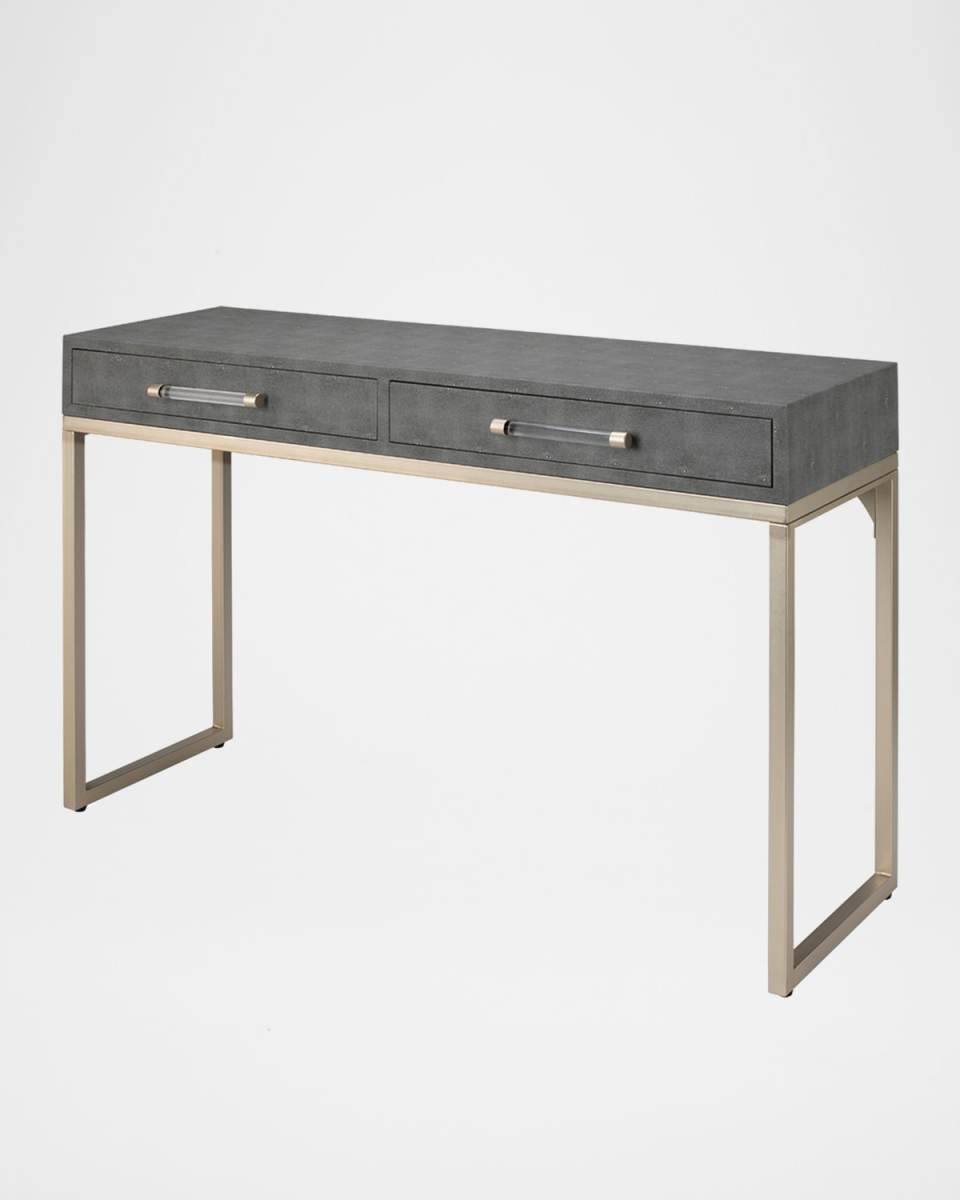 Kain Faux Shagreen Console Table